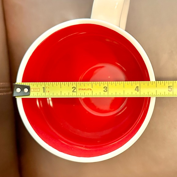 Rae Dunn MERRY & BRIGHT Large Ceramic White & Red Mug NEW!! - Picture 5 of 5